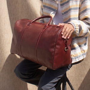 Leather Duffle Bag Handmade Leather Weekender Gym Bag Men Vacation Duffel Bag Travel Bag Overnight Bag, Leather Holdall, Groomsmen gift