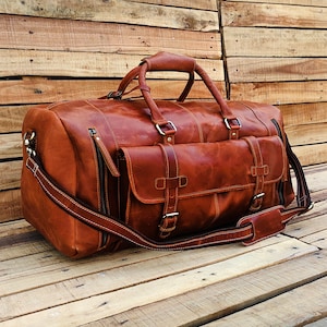 Leder Seesack Handmade Leder Weekender Sporttasche Urlaub Seesack Leder Reisetasche Overnight Bag Leather Weekender Weihnachtsgeschenke