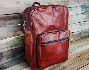 Leather Backpack Leather Laptop Backpack Handmade Leather Backpack Women Leather Rucksack Leather College School Backpack Valentines gift