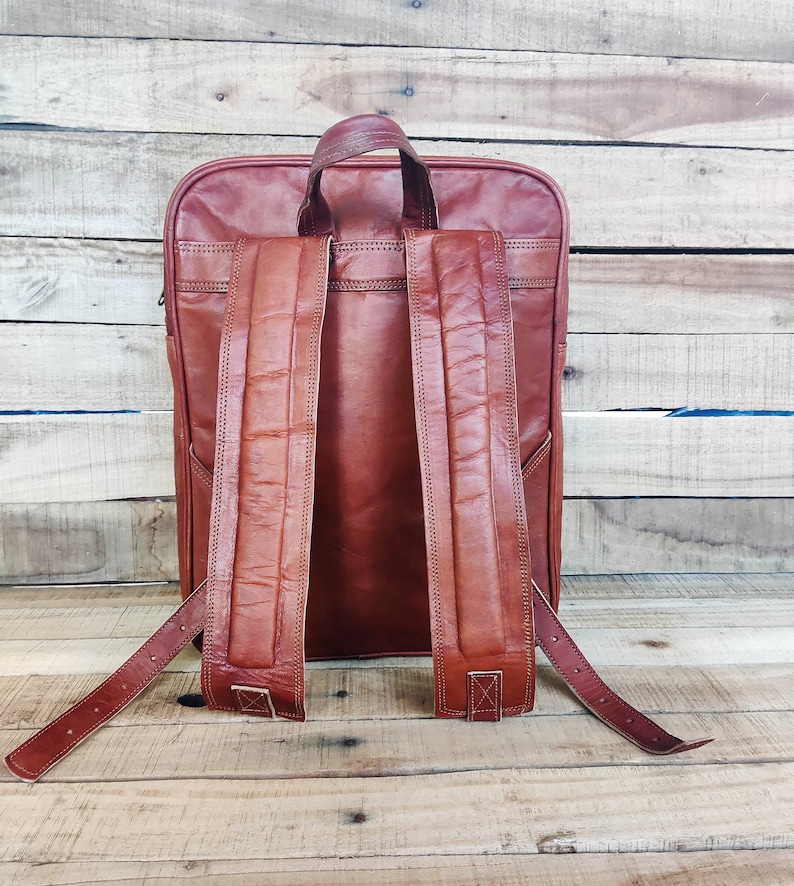 Leather Backpack Leather Laptop Backpack Handmade Leather Etsy