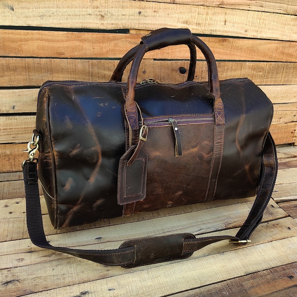 Leather Gym Bag Etsy