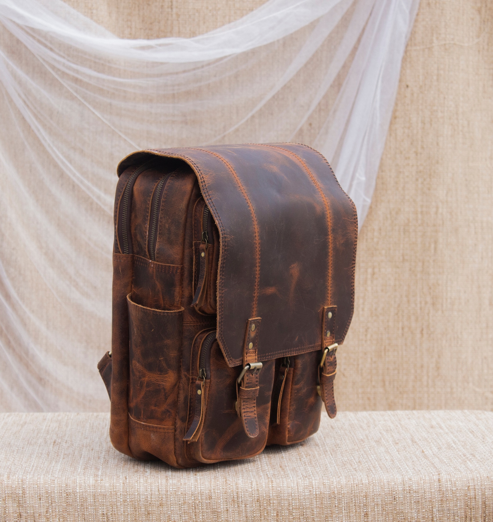 Leather Backpack Handmade Leather Rucksack Personalised Laptop Backpack ...