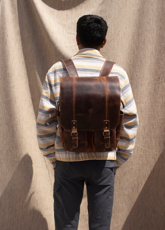 Personalised leather backpack new arrivals