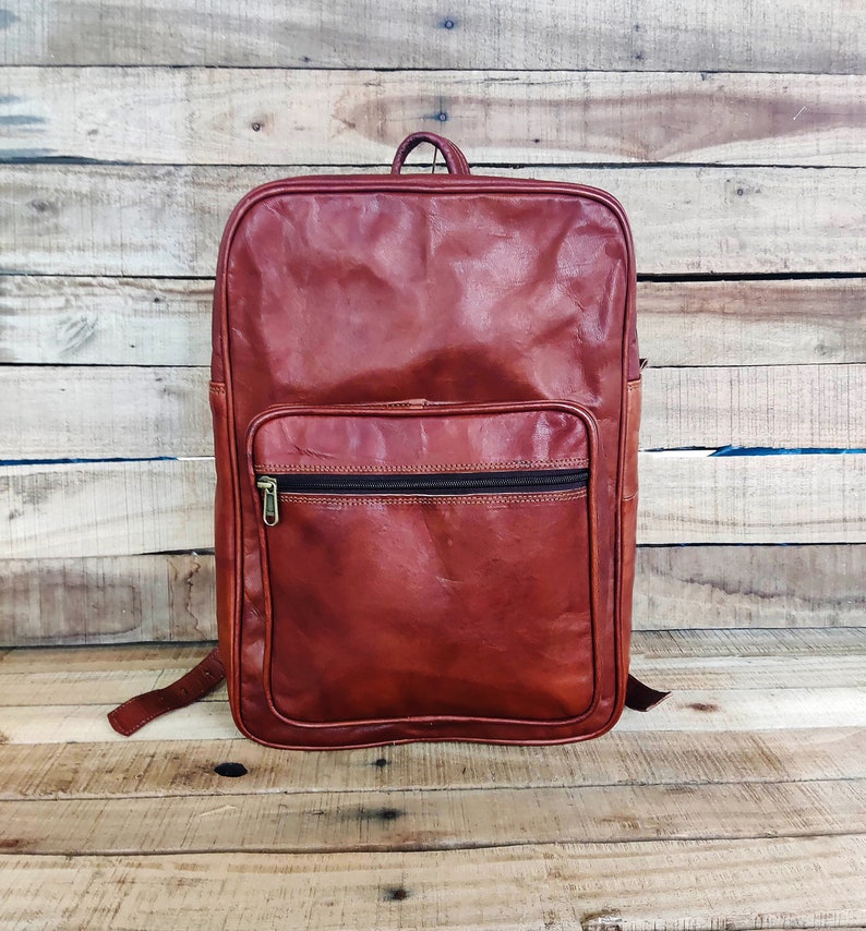 Leather Backpack Leather Laptop Backpack Handmade Leather Etsy