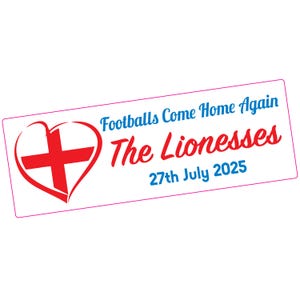 UEFA Womens Euro 2025 England Lionesses Winners Car Bumper Laptop Vinyl Sticker