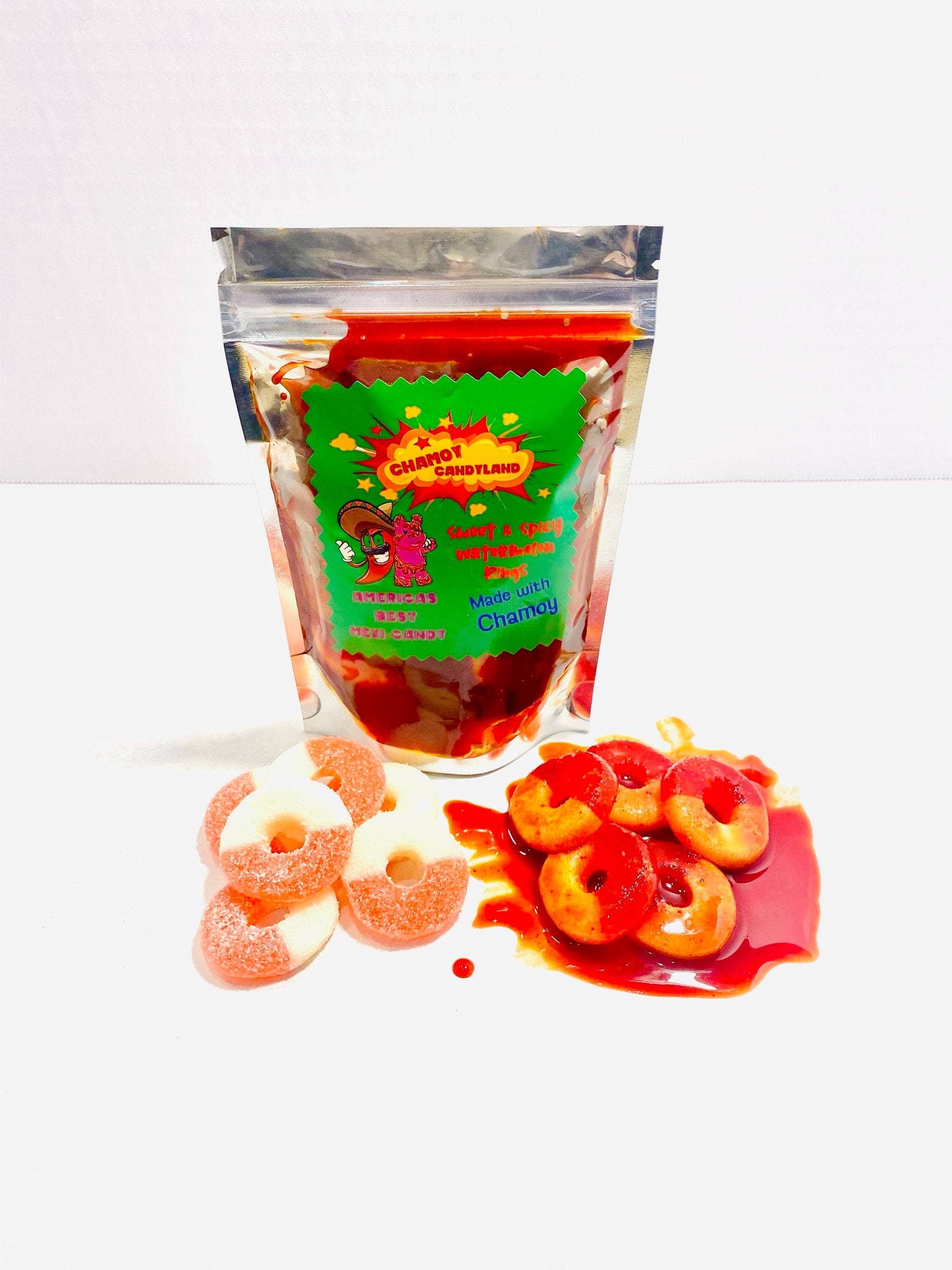 Spicy Watermelon Rings Chamoy Candy Mexican Candy Picosito Etsy