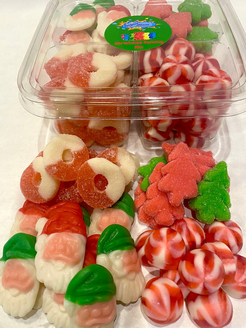 Christmas Gummy Mix Platter Gummy Santas Gummy Trees Gummy Etsy