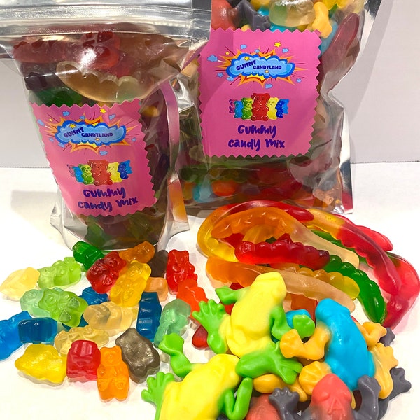 Gummy Frogs Worms Bears Candy Mix