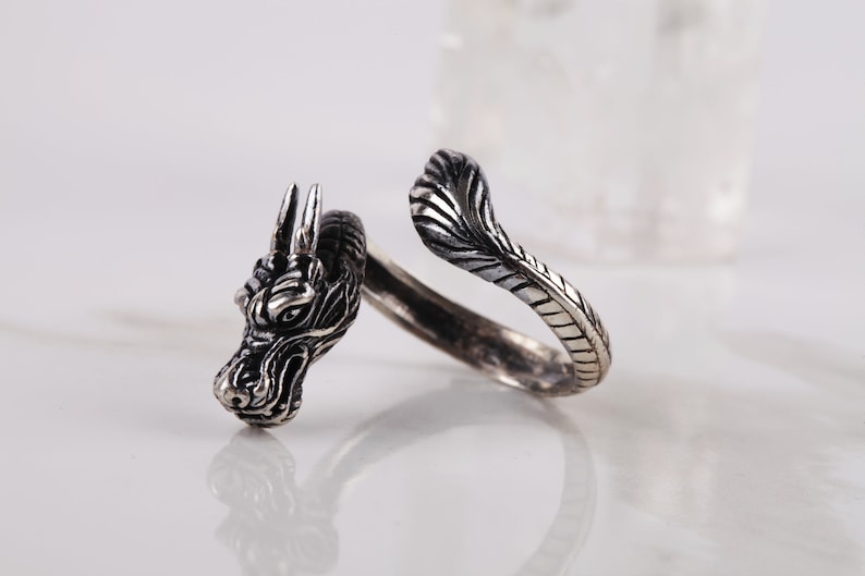 Handmade Silver ring 925 Sterling Silver Ring SRT136 Unisex ring Streetwear ring ring for men Dragon ring Streetstyle Ring