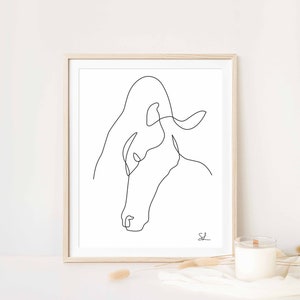 Line art Horse Head Svg, One line Horse Svg, Continuous Line Horse Drawing. Vector Cut file for Cricut, Silhouette, Pdf Png Eps Dxf.