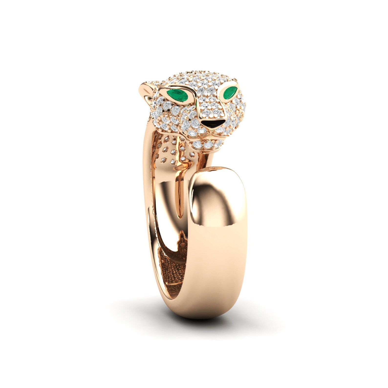 Panther Diamond Ring Panther Ring for Women Micro Pave Set Etsy