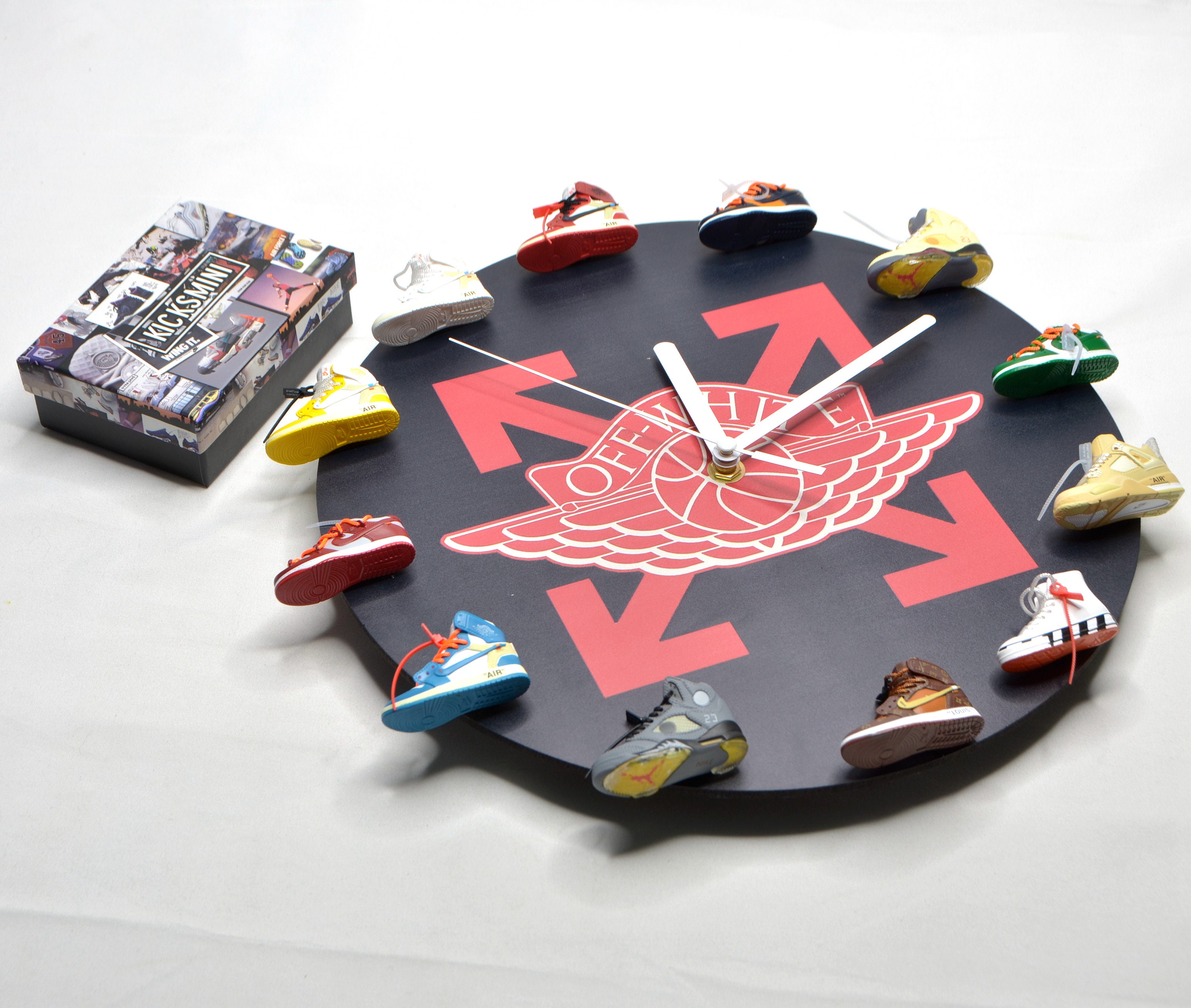 clock with mini sneakers