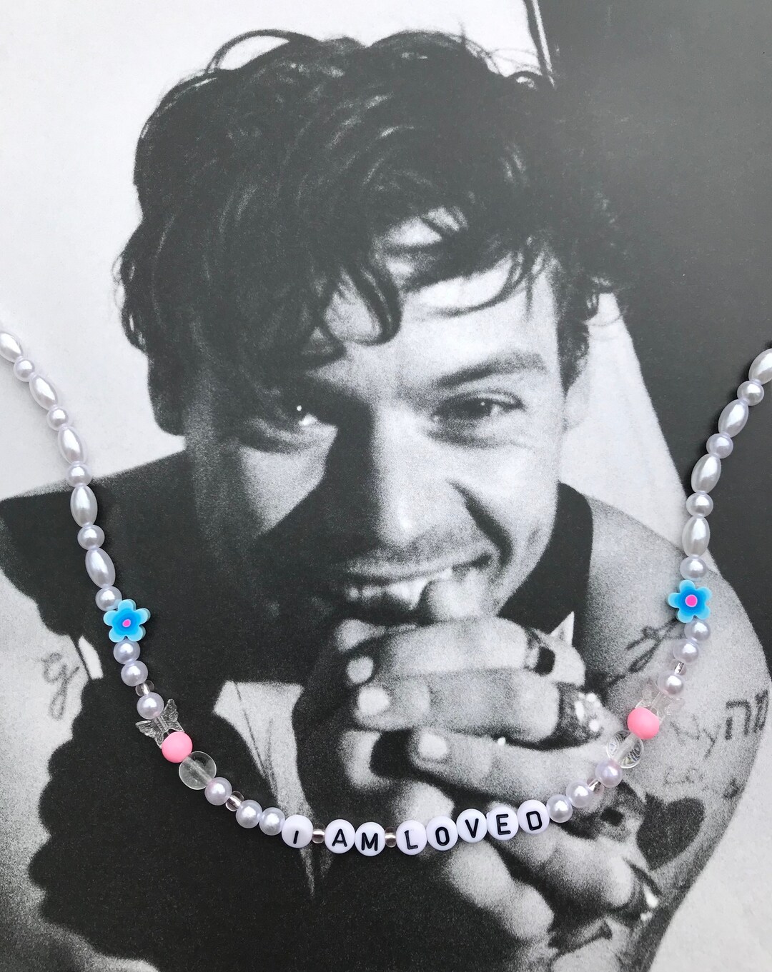 Harry Styles Pearl Necklace I Am Loved HS3 Etsy
