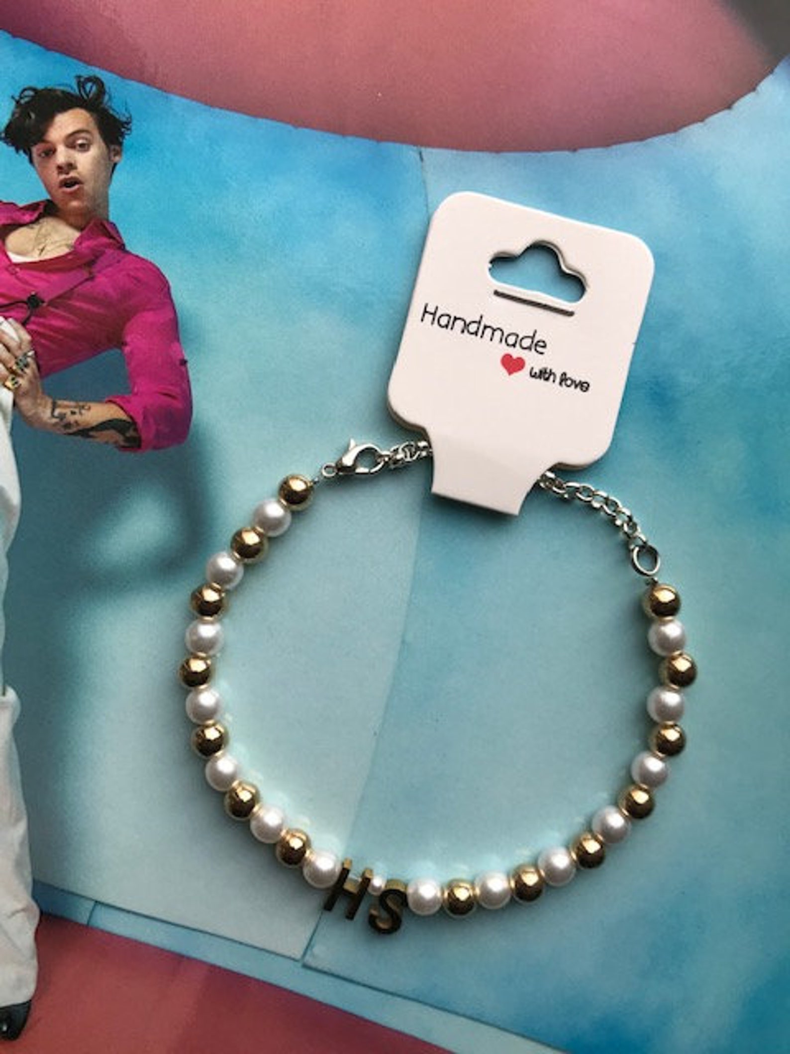 Harry Styles inspired pearl bracelet Fine Line TPWK Etsy