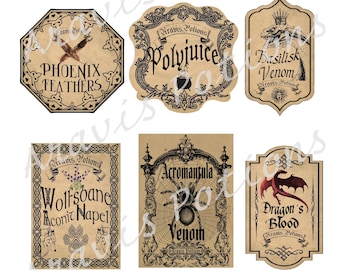 potion labels etsy