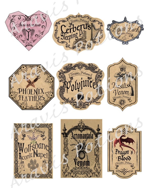 Apothecary Potion Labels, Potions Label Stickers