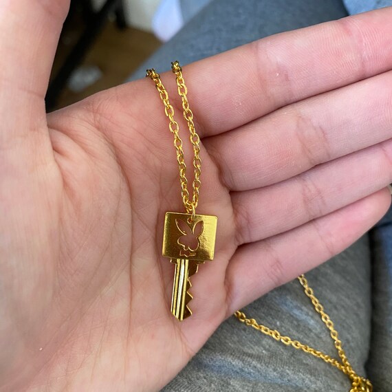 Gold Playboy Key Necklace / Chain - Etsy