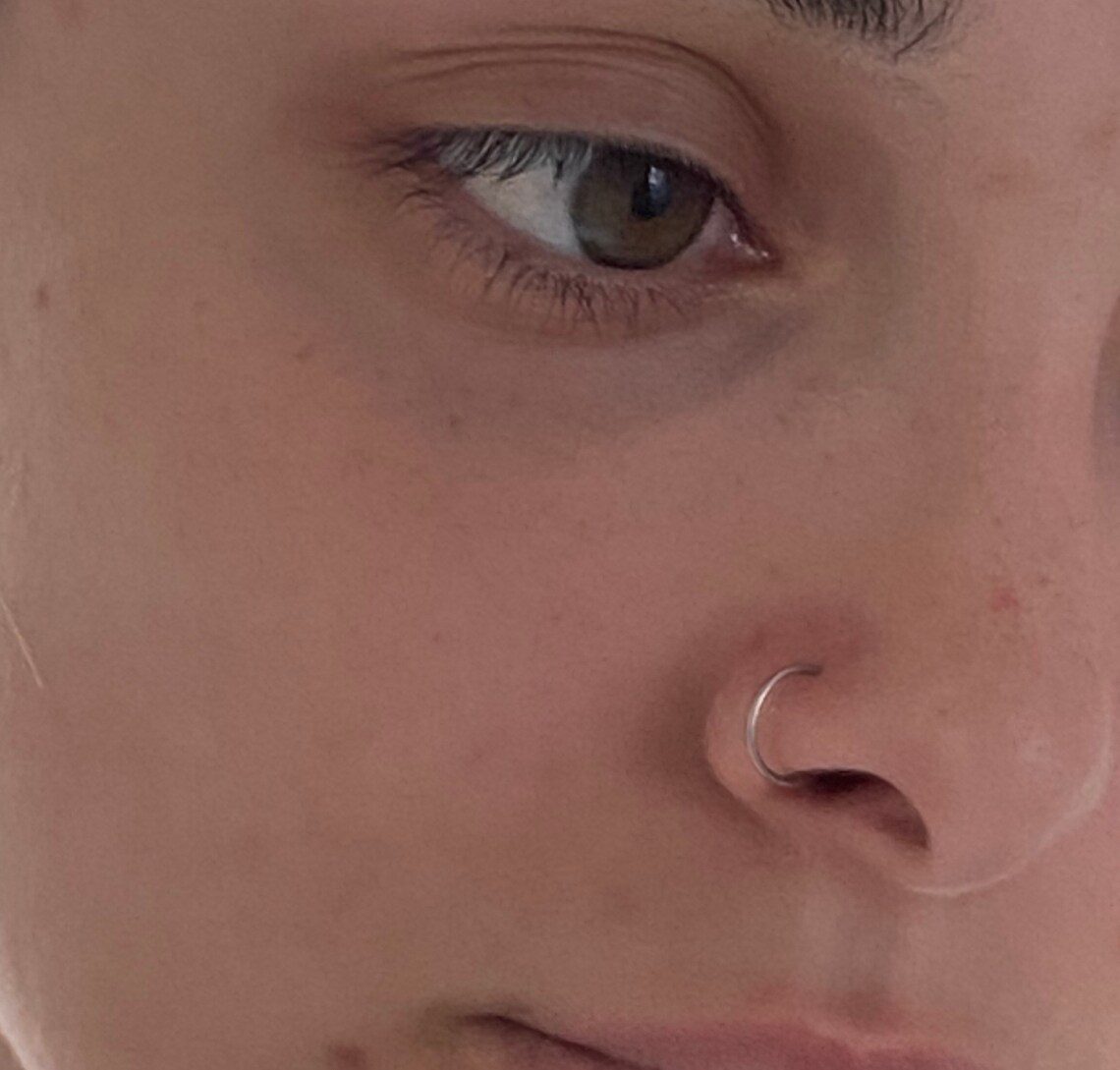 Pack of 3 Fake Nose Rings in Silver Etsy