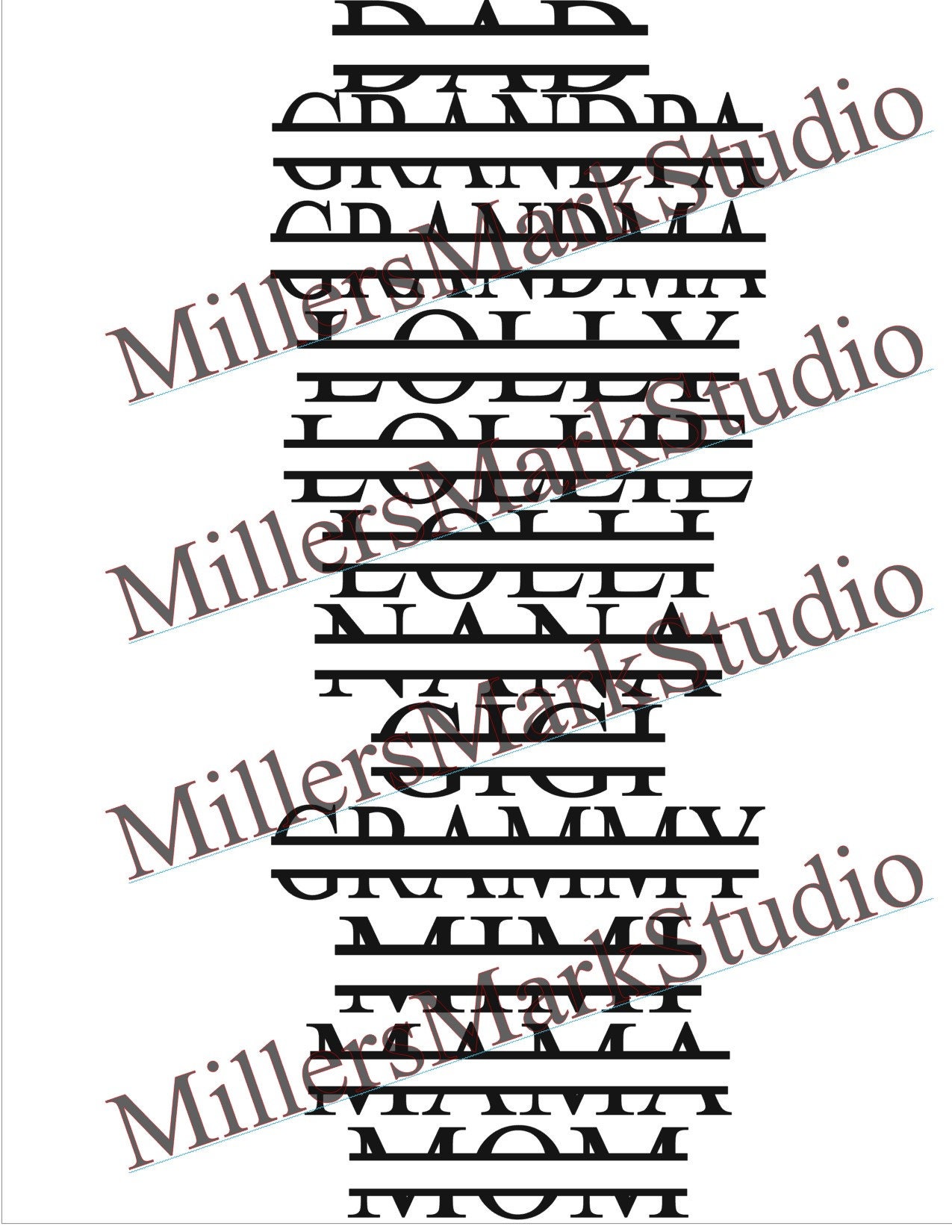 Download Split Monograms DIGITAL SVG | Etsy