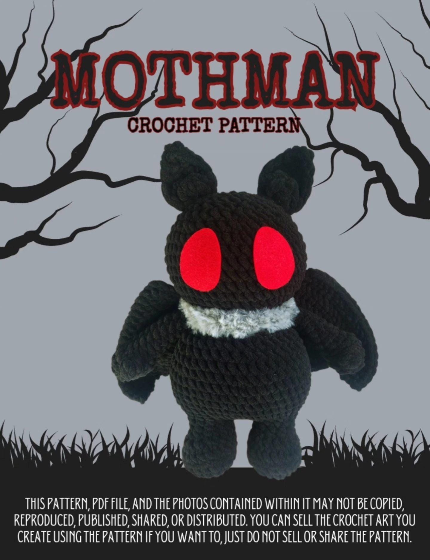 Mothman Crochet Amigurumi