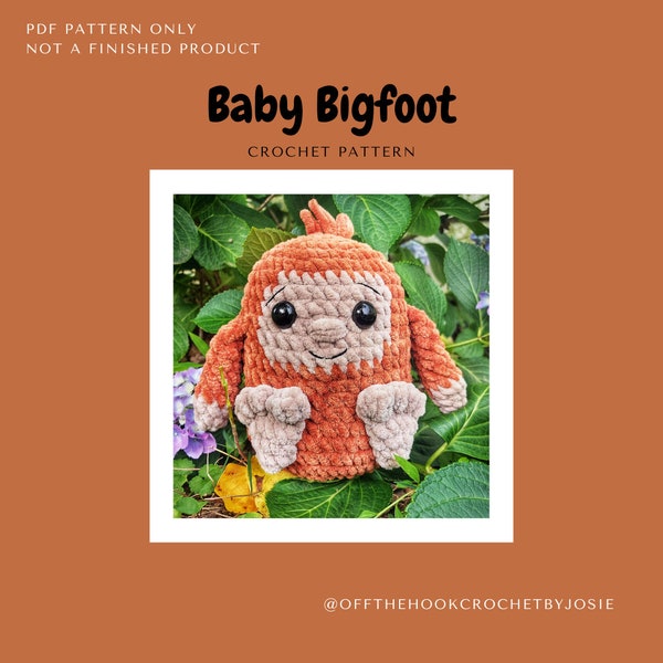 Bébé Bigfoot | Patron amigurumi au crochet PDF