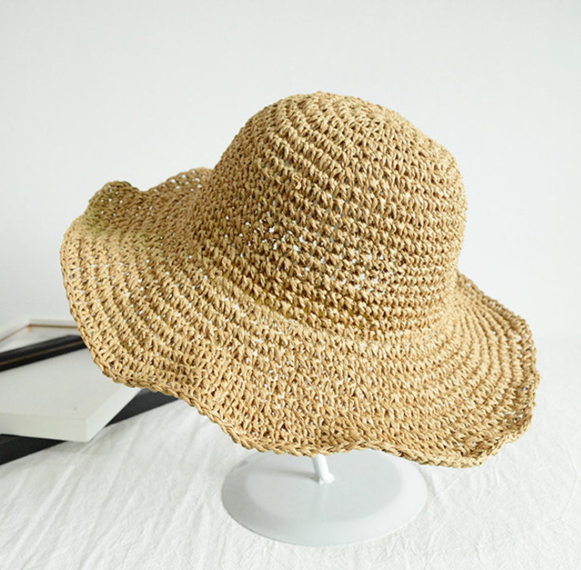 Ladies handmade straw hat garden hat handmade hat picnic Etsy