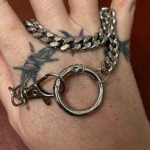 Steel Curb Wallet Chain. Cuban Link Bag Accessory. Emo Belt Chain. Gothic Jewellery Gift For Boyfriend. Punk Y2K Accessories. Keychain.