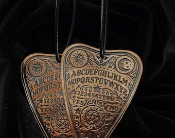 Ouija Board Planchette Decoration. Copper Hanging Ornament. Witchy Wiccan Celestial Decor. Halloween Ornament. Spooky Amulet.