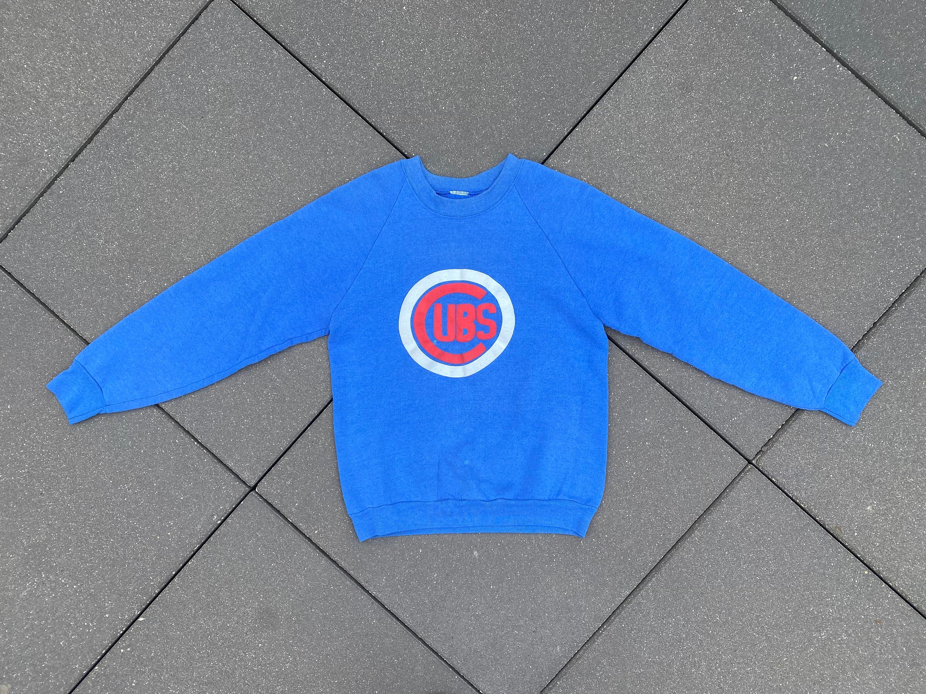 CustomCat Chicago Cubs Vintage 90's MLB Crewneck Sweatshirt Red / 2XL