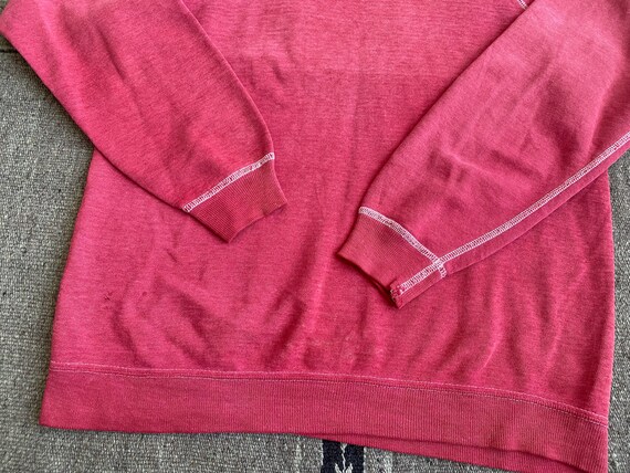 90s Vintage Faded Red Raglan Sweatshirt - Boxy Sm… - image 3