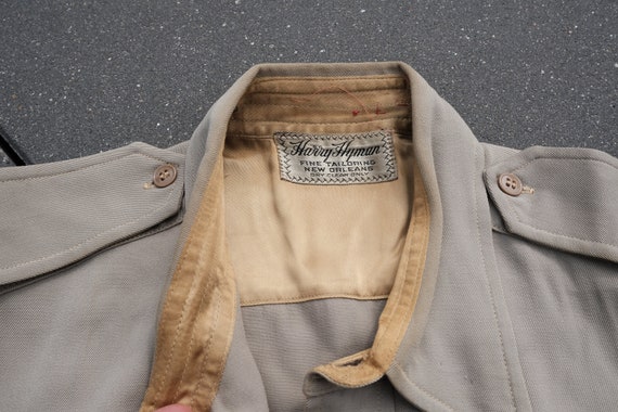 50s Harry Hyman Khaki Wool Military Tailored Butt… - image 4