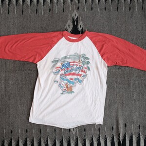 80s Vintage The Beach Boys Raglan Tee T-Shirt - S/M