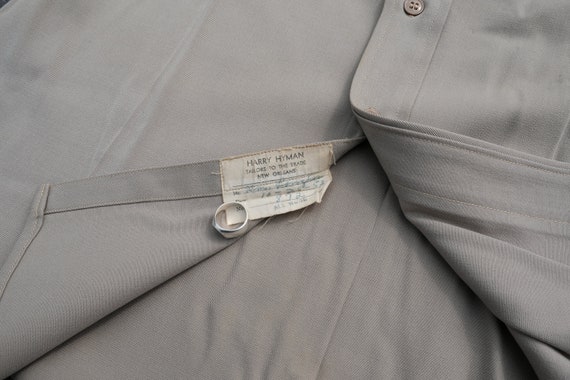50s Harry Hyman Khaki Wool Military Tailored Butt… - image 10