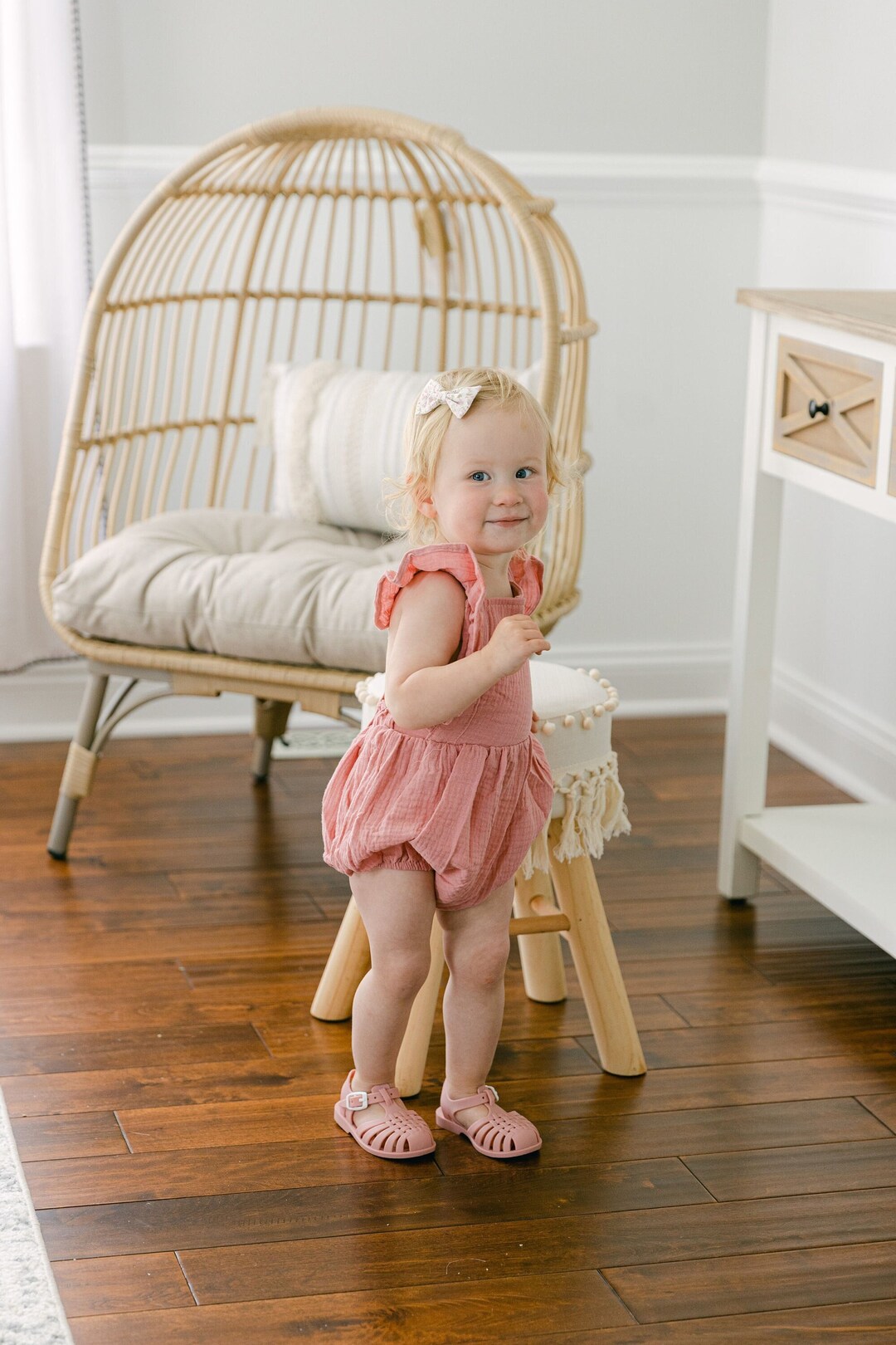 Organic Cotton Baby Girl Romper Summer Baby Girl Romper Etsy