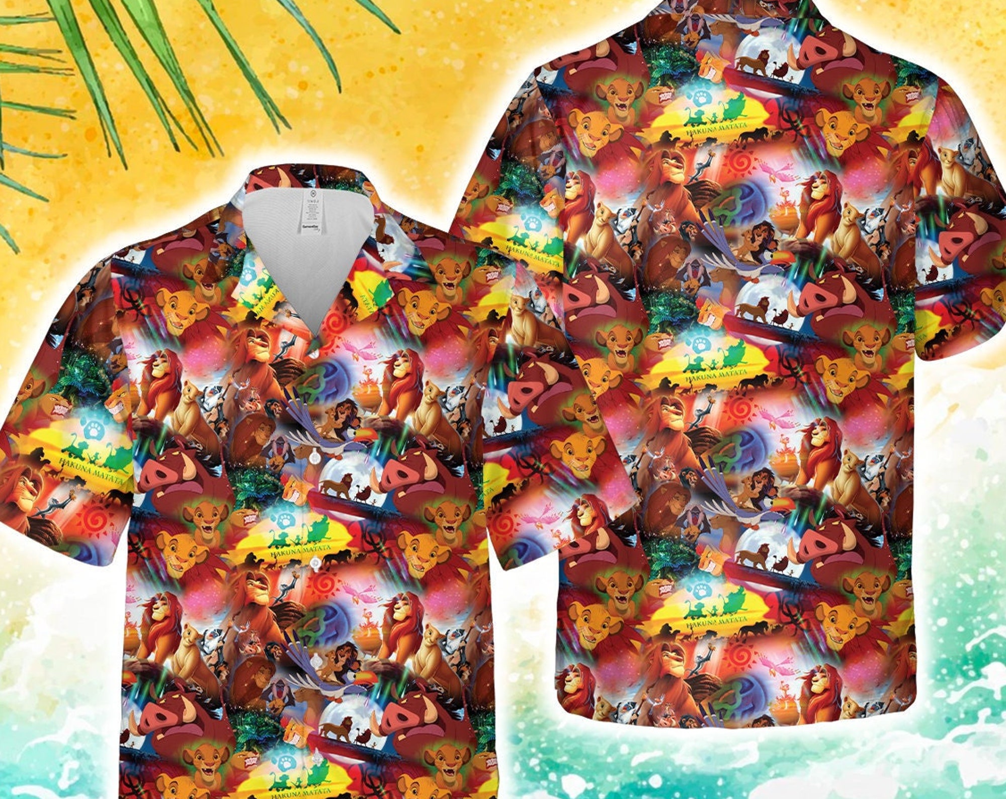 Lion King Hawaiian Shirt, Hakuna Matata Summer Button Up, Animal Kingdom Summer Trip Family Shirt