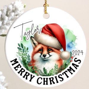 Red Fox Christmas Ornament of Fox Personalized Christmas, Wildlife Art, Gift for Nature Lover, Wildlife Art, Nature Enthusiast, Loves Animal