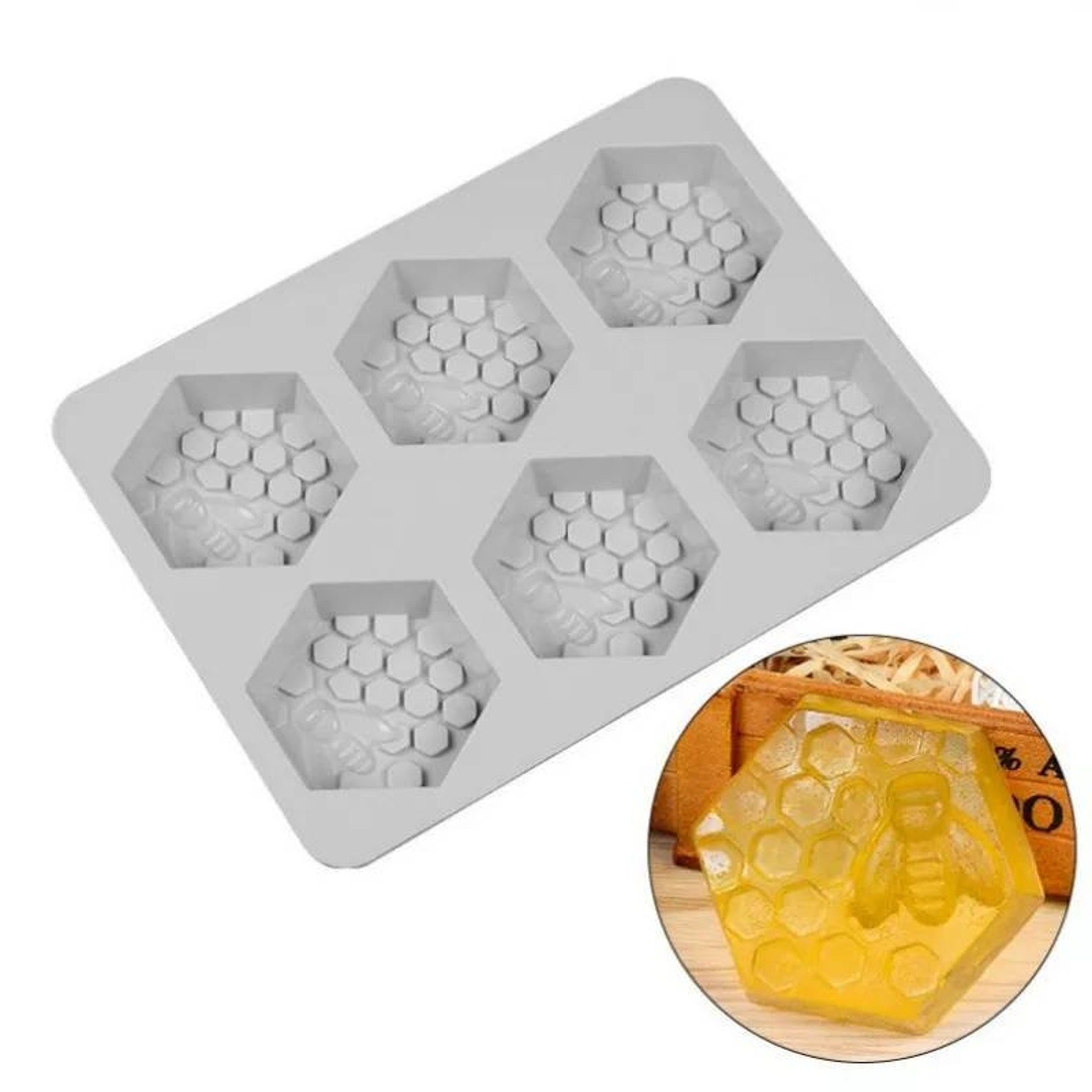 bee wax melt mould soap mold silicone Etsy