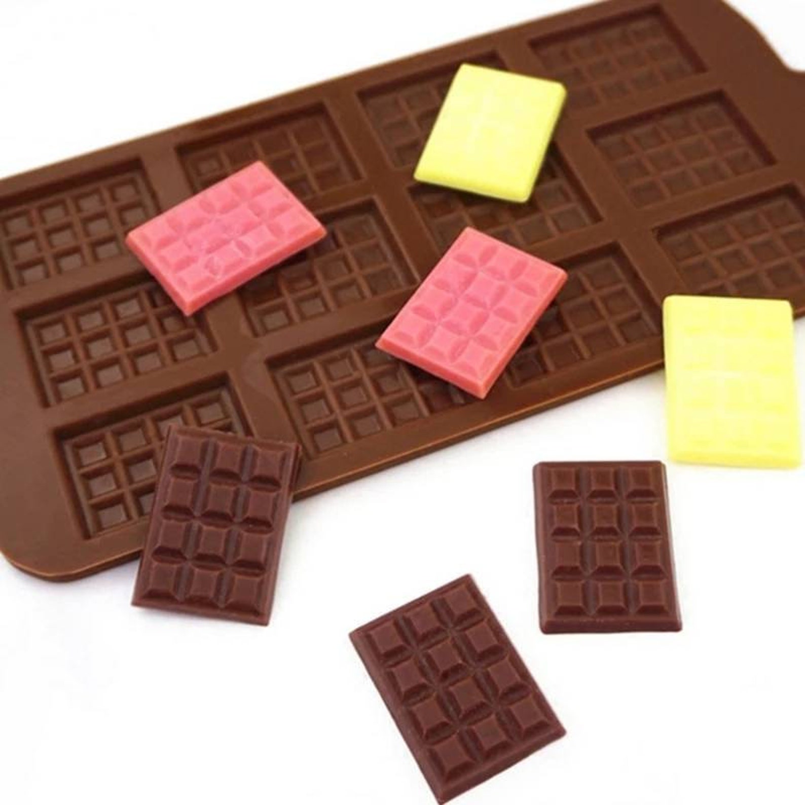 Mini chocolate snap bar silicone mold. Wax melt mould Etsy