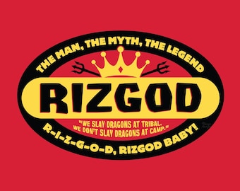 Camiseta de RIZGOD, camiseta de Survivor 50, camiseta de Rizzgod, Rizgod, camiseta de Rizzo, camiseta de Survivor CBS, Jeff Probst, Slay Dragons, reality show, camiseta divertida