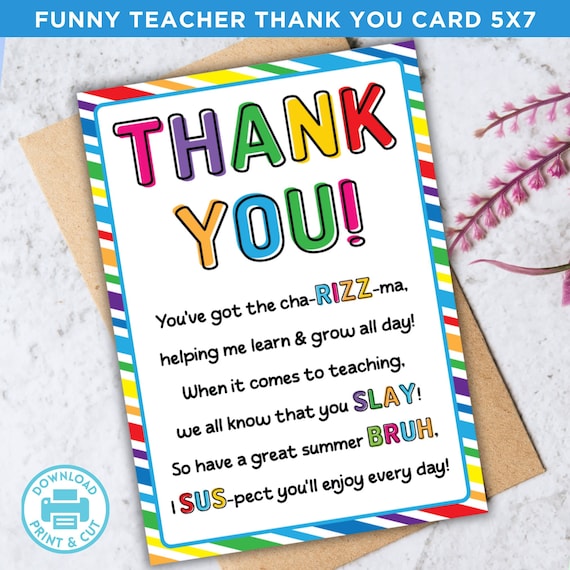 Funny Teacher Appreciation Card - "A Truly Great Teacher Is Hard To Find" Thank You Card