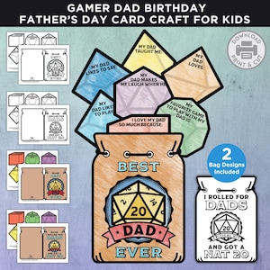 RPG Würfel Set zum ausdrucken, ausmalen, Geschenk zum Vatertag, Geschenk zum Geburtstag, Ausmalen, Weihnachten, Ausmalen