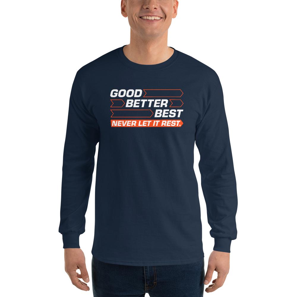 Good Better Best LONG Sleeve Tee Shirt, Chicago Football, Never Let It ...