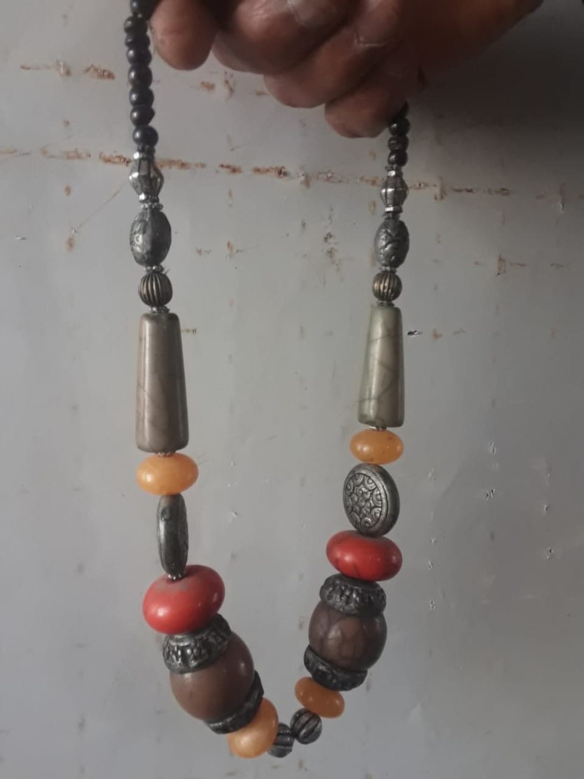 Handmade Berber Gemstone Necklace Etsy UK