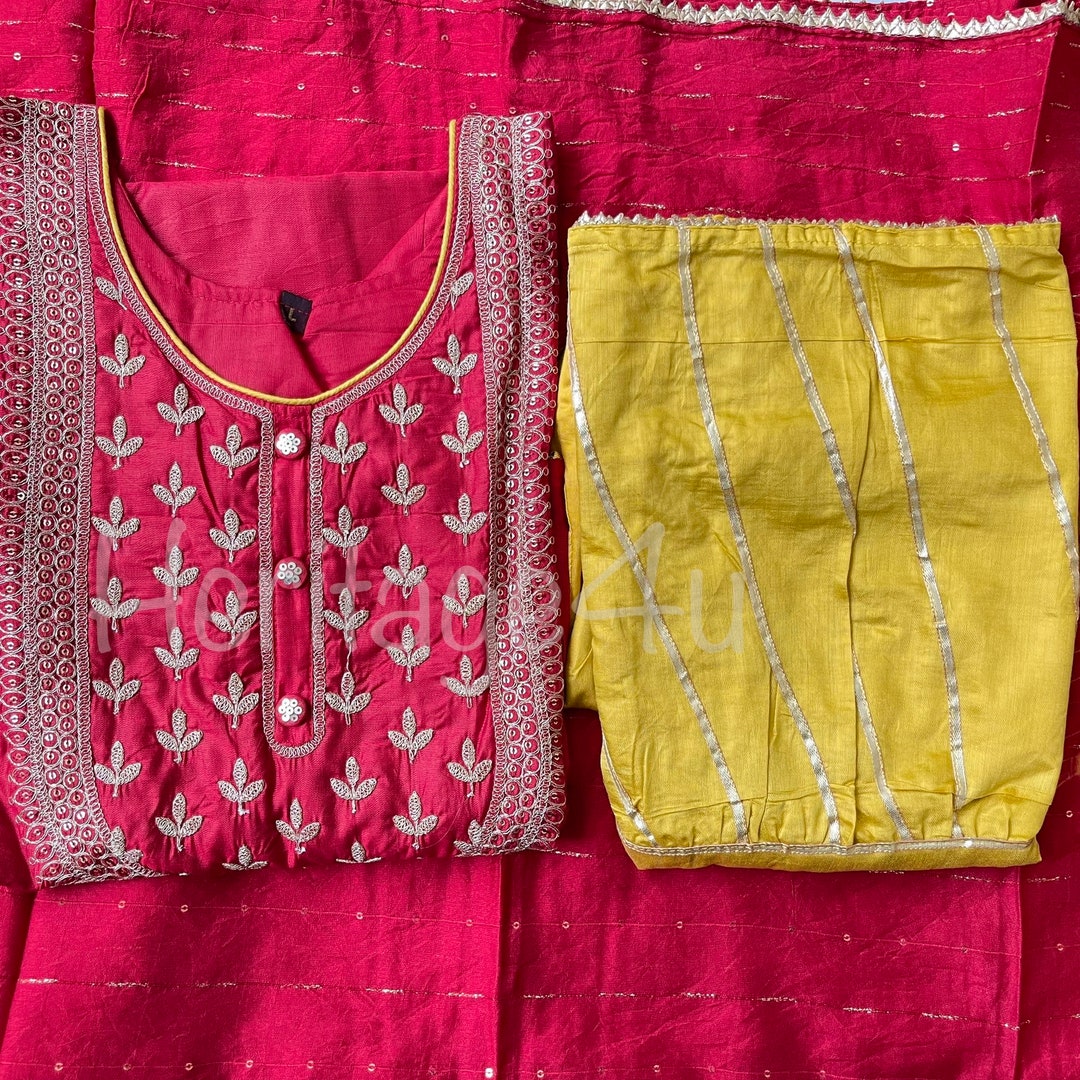 Dove Supima Cotton Red Sharara Set