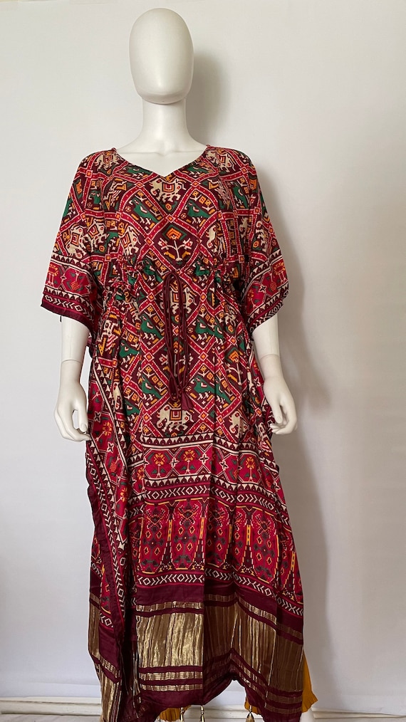 patola silk dress Shop Louisa Red Dress with Patola Print