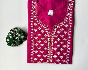 Fusion Magenta Silk Kurti