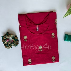 Maroon Silk Kurti