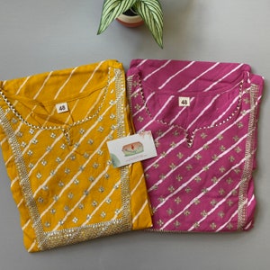 Lehariya kurta Pant set in size 48-54
