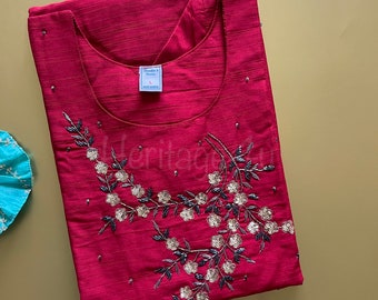 Maroon Silk Kurti