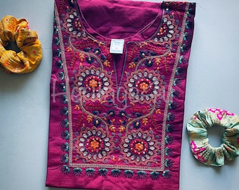 Magenta  silk Kurti